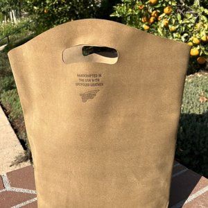 Red Wing Shoes Limited Edition Leather Upcycled Sustainable Tote Bag 500 Made